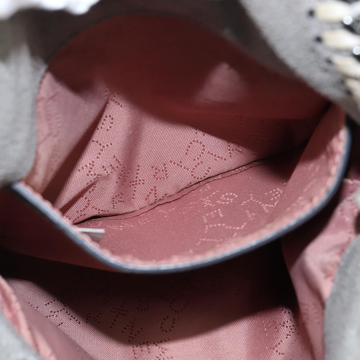 Stella MacCartney Chain Falabella Bag polyester Gray Silver 391698 Auth BA7345