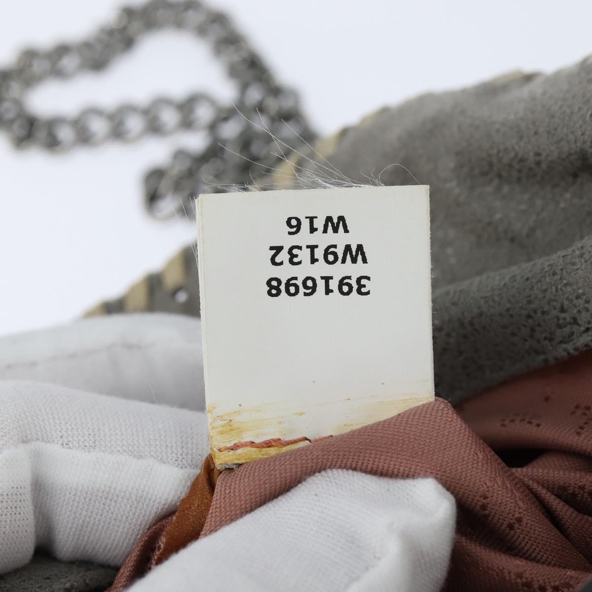 Stella MacCartney Chain Falabella Bag polyester Gray Silver 391698 Auth BA7345