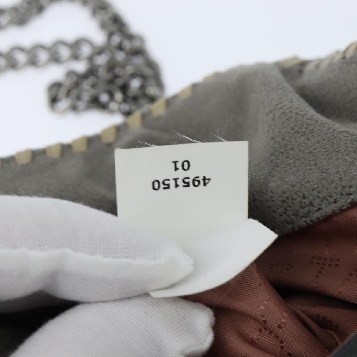 Stella MacCartney Chain Falabella Bag polyester Gray Silver 391698 Auth BA7345