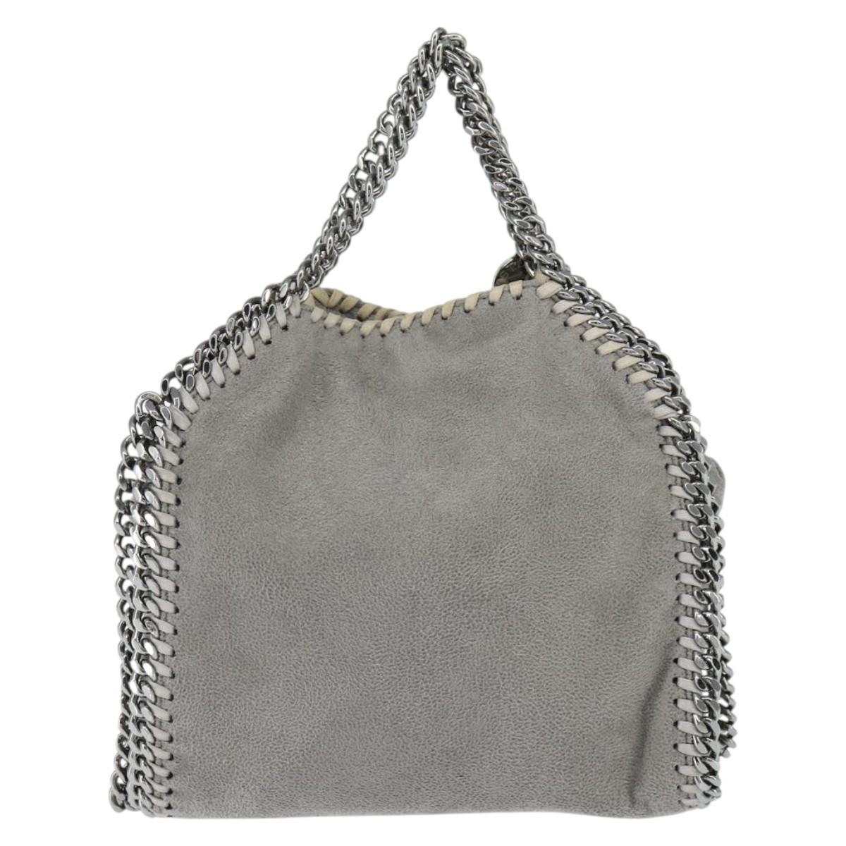 Stella MacCartney Chain Falabella Bag polyester Gray Silver 391698 Auth BA7345