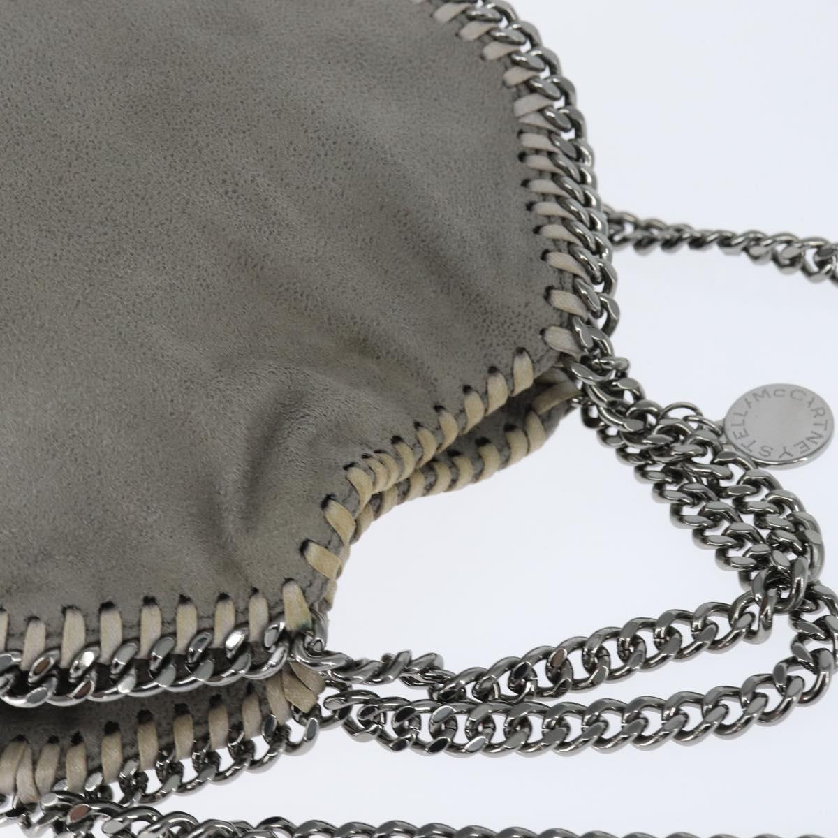 Stella MacCartney Chain Falabella Bag polyester Gray Silver 391698 Auth BA7345