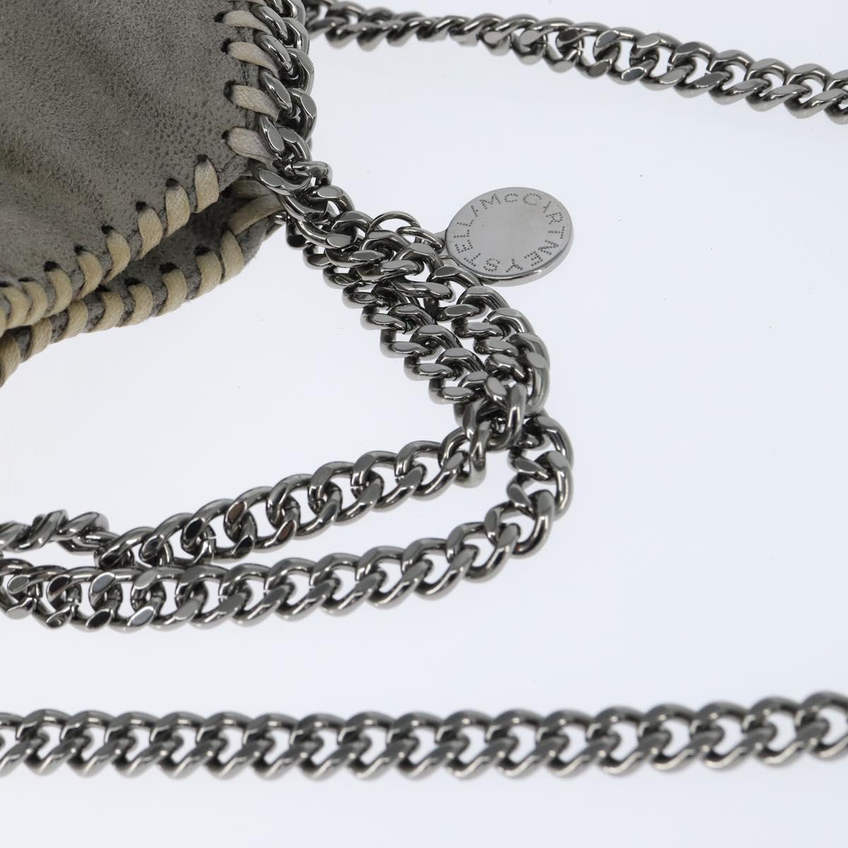 Stella MacCartney Chain Falabella Bag polyester Gray Silver 391698 Auth BA7345