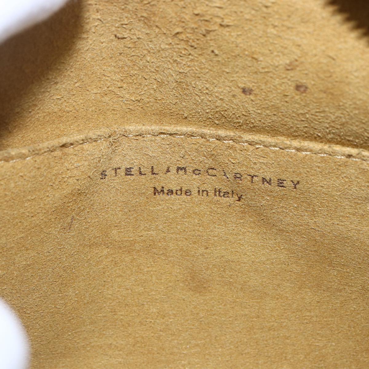 Stella MacCartney Shoulder Bag polyester Beige Gold Auth BA7347