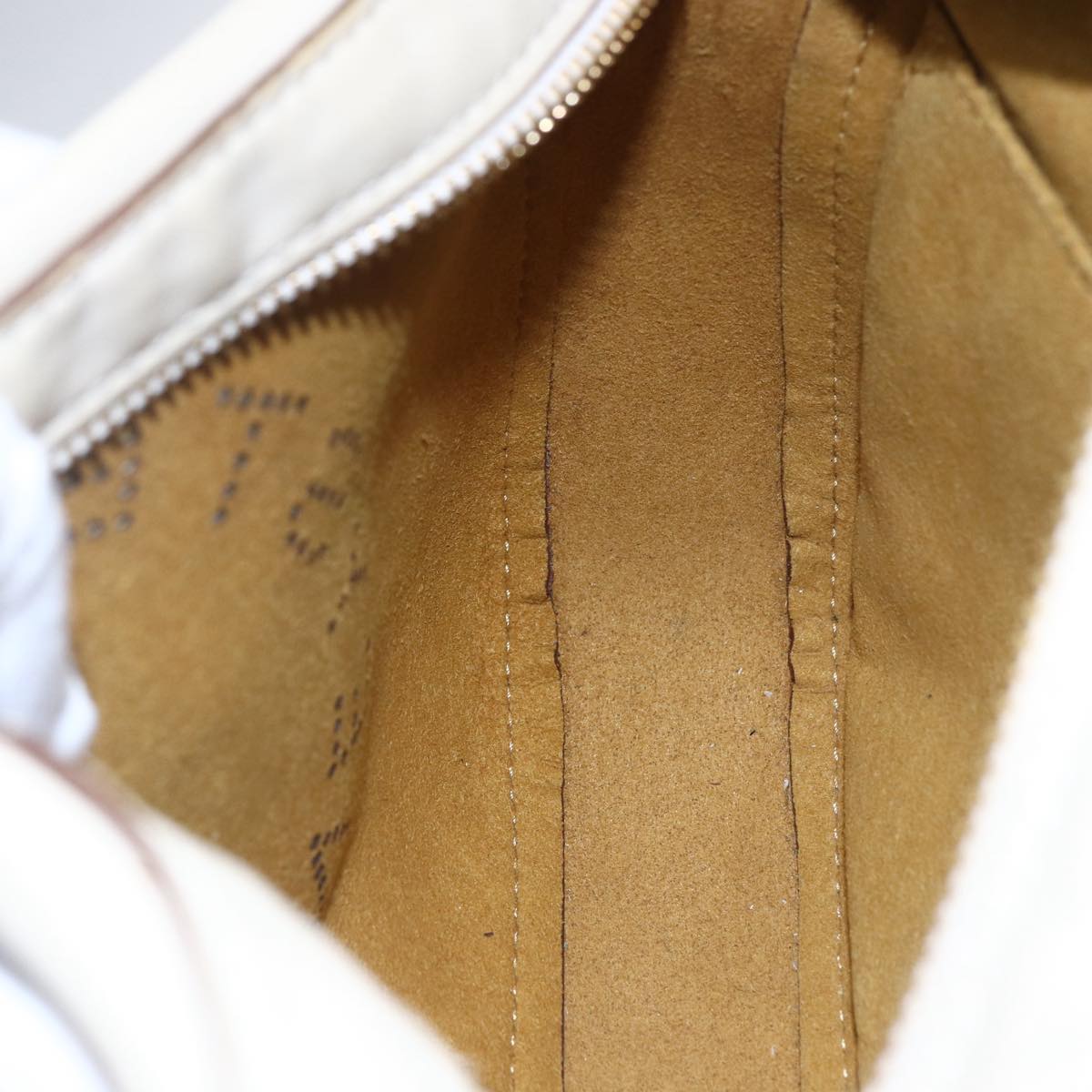 Stella MacCartney Shoulder Bag polyester Beige Gold Auth BA7347