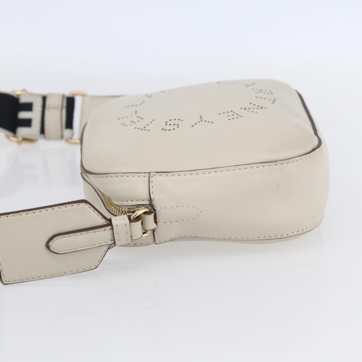 Stella MacCartney Shoulder Bag polyester Beige Gold Auth BA7347