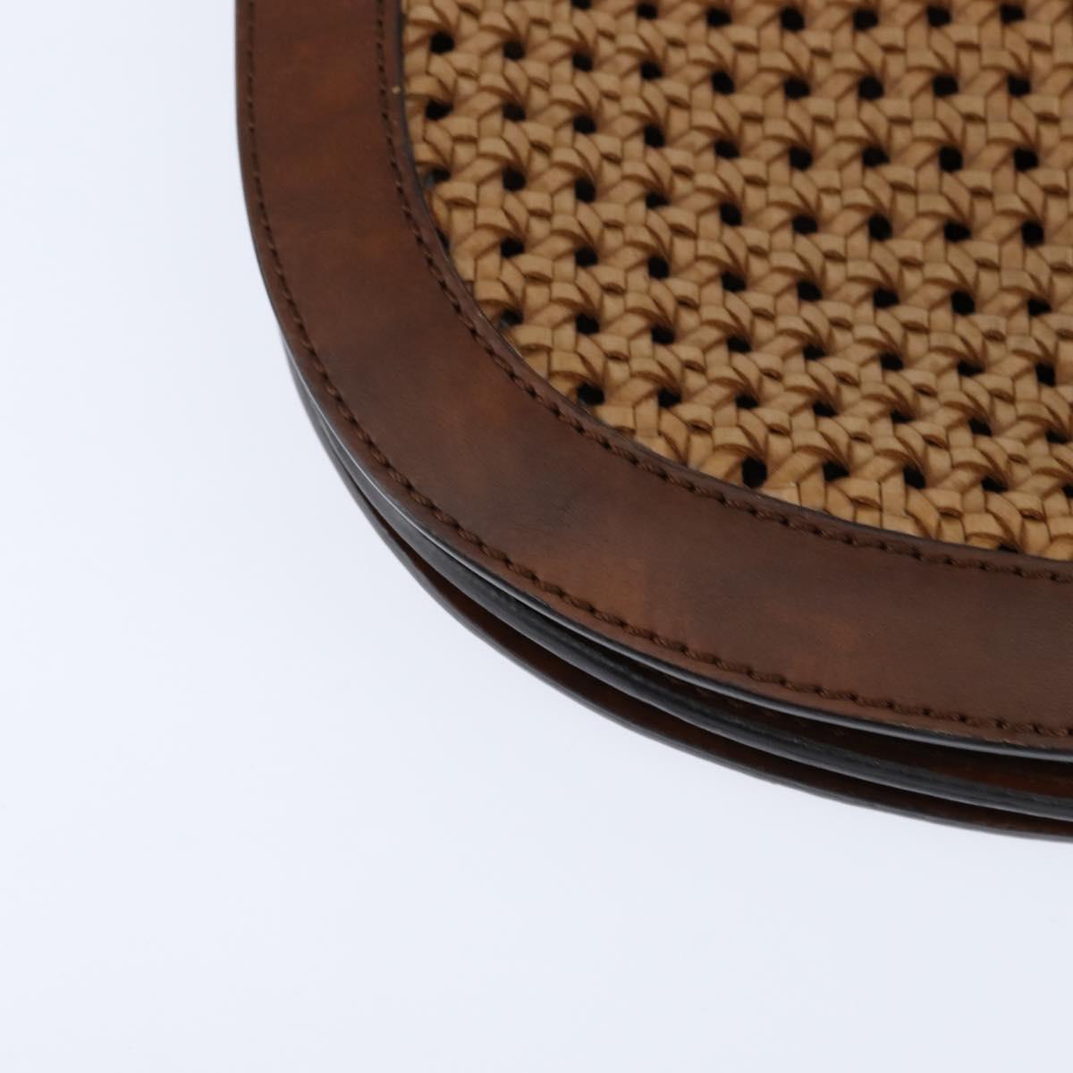 Stella MacCartney Shoulder Bag polyester Brown Gold Auth BA7348