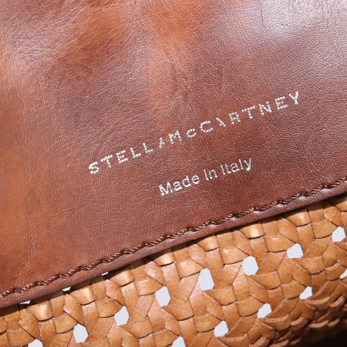 Stella MacCartney Shoulder Bag polyester Brown Gold Auth BA7348