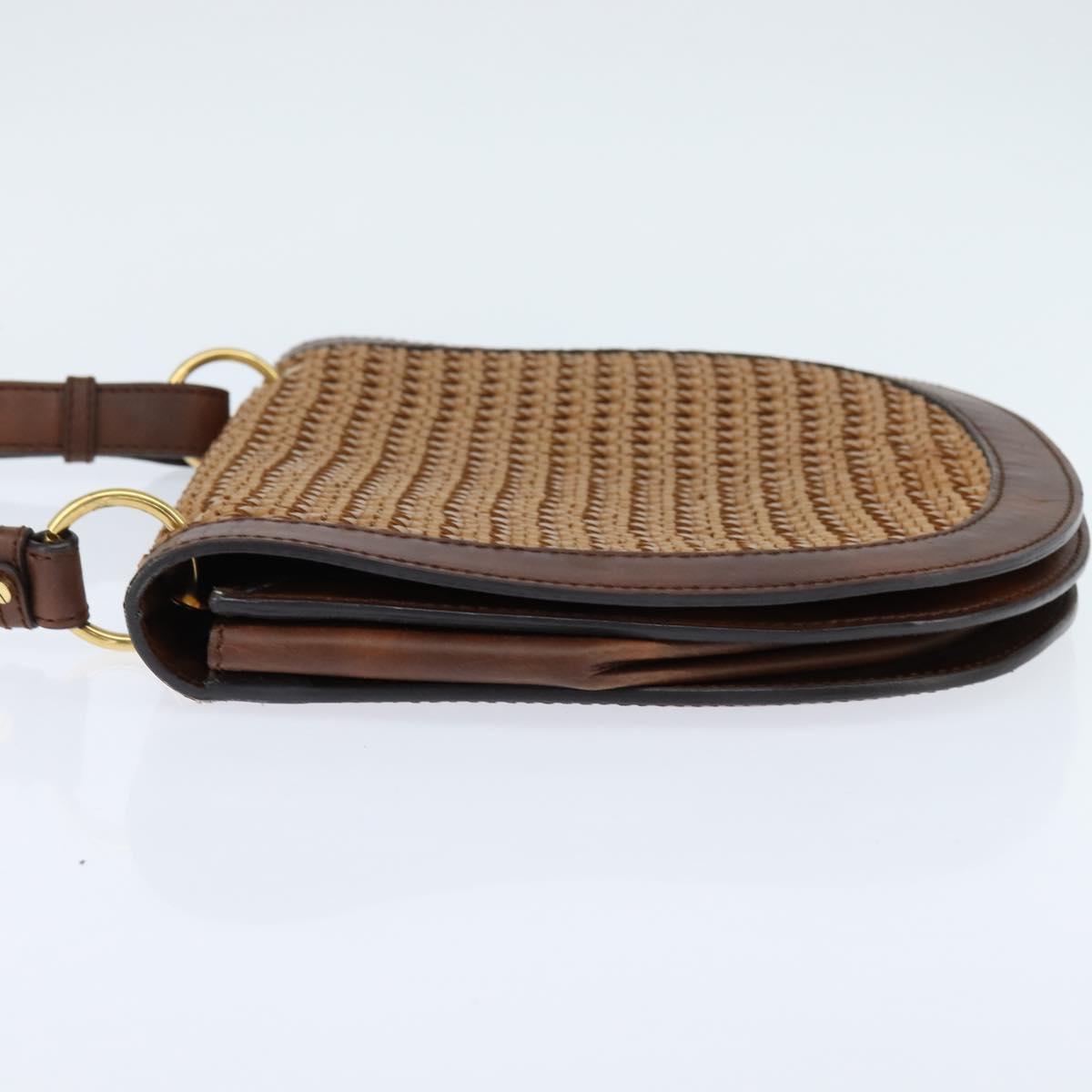 Stella MacCartney Shoulder Bag polyester Brown Gold Auth BA7348