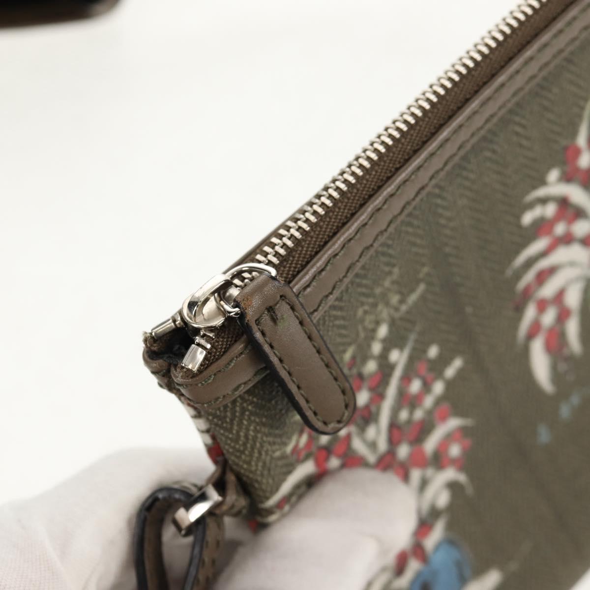 BVLGARI Tote Bag Leather PVC Gray Silver Auth BA7359V