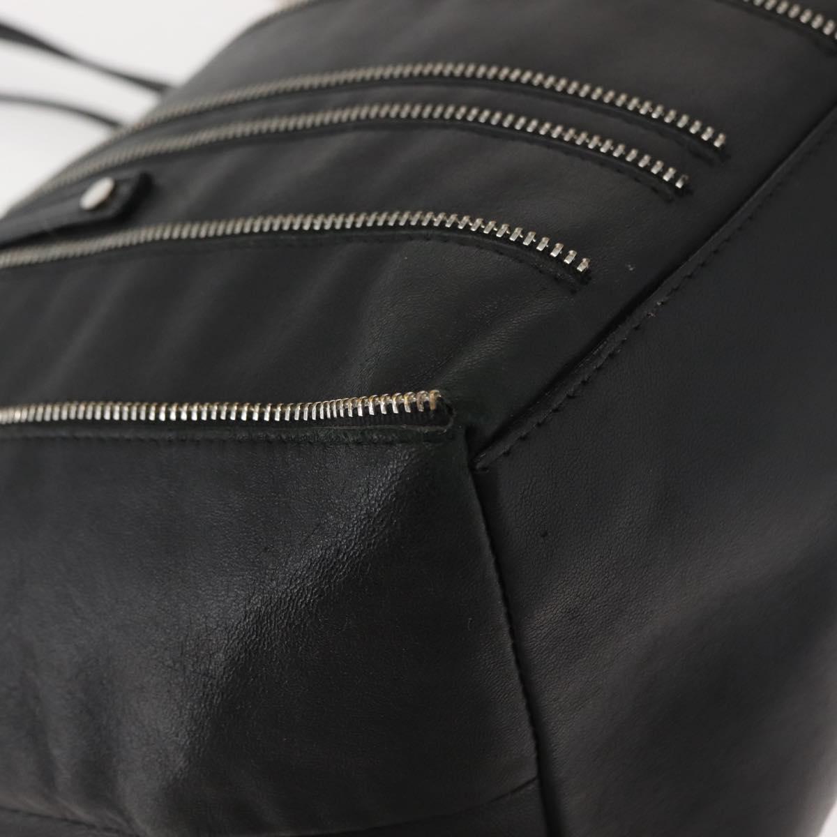 Jimmy Choo Tote Bag Leather Gold Silver Auth BA7361