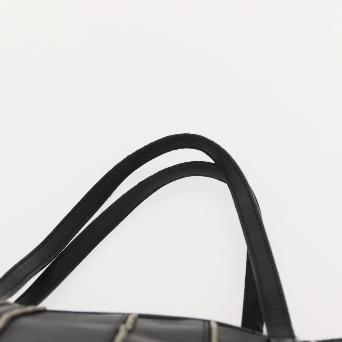 Jimmy Choo Tote Bag Leather Gold Silver Auth BA7361