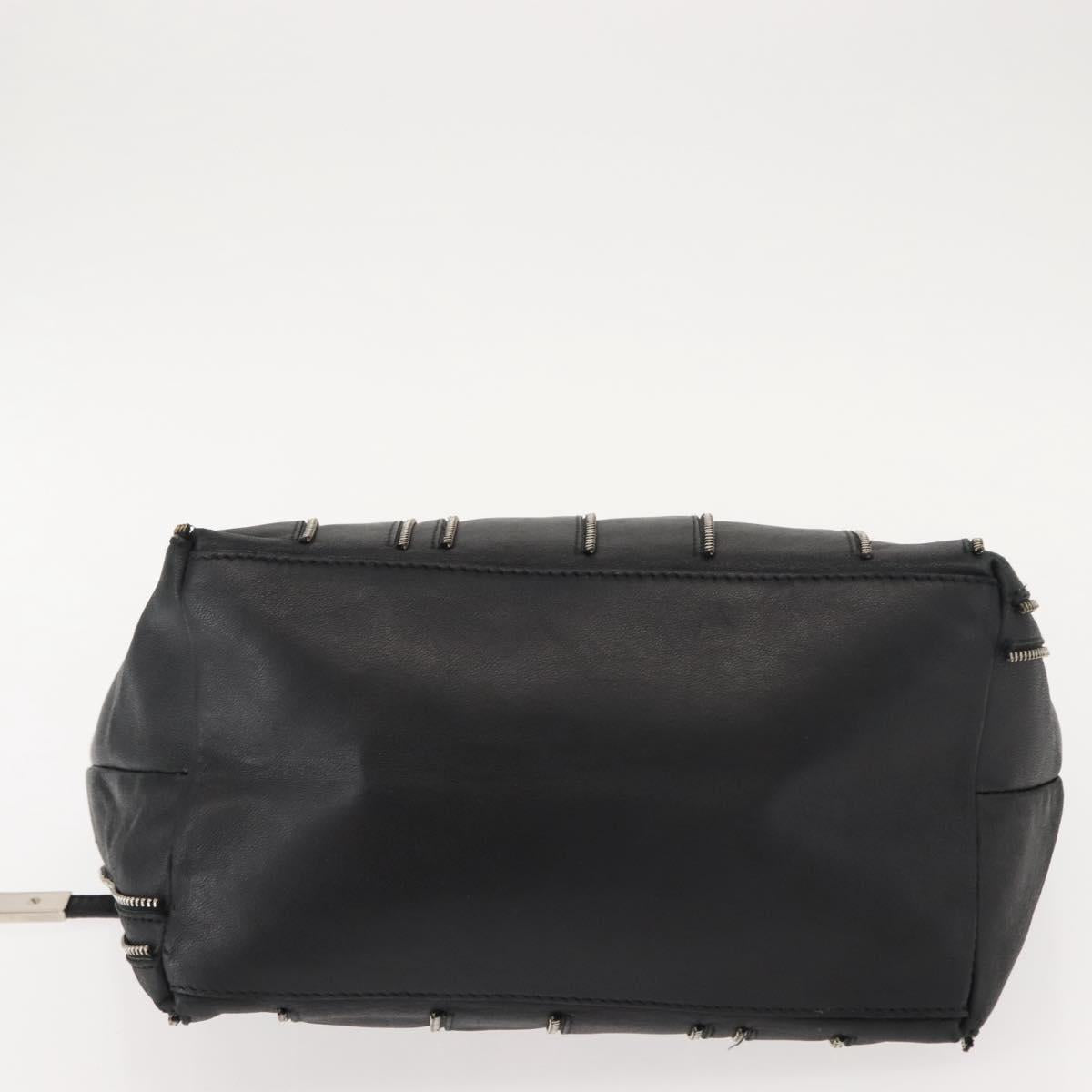 Jimmy Choo Tote Bag Leather Gold Silver Auth BA7361