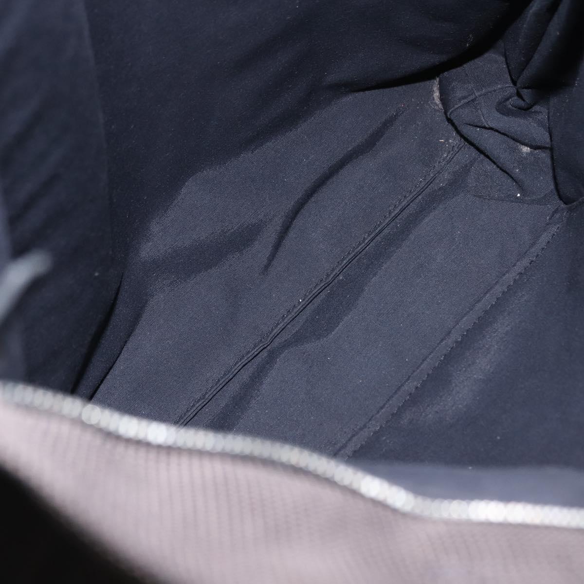 HERMES Her Line Kabas Tote Bag Canvas Gray Silver Auth BA7363