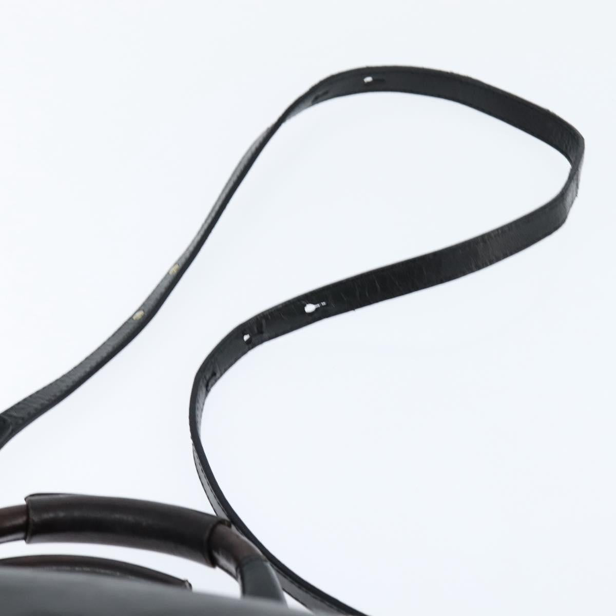 Chloe Etel Hand Bag Leather 2way Black Gold Auth BA7365