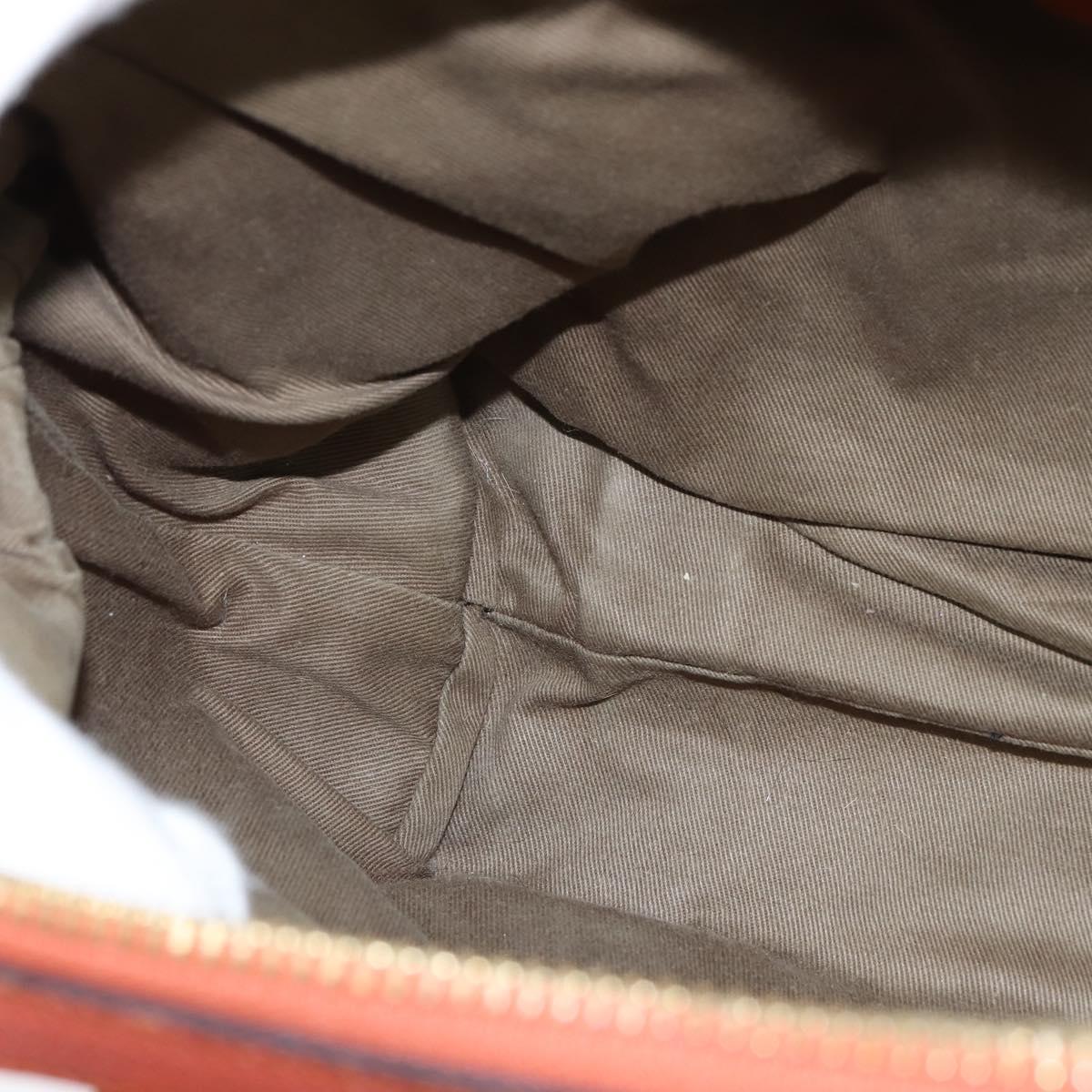 Chloe Hand Bag Leather 2way Orange Gold Auth BA7366