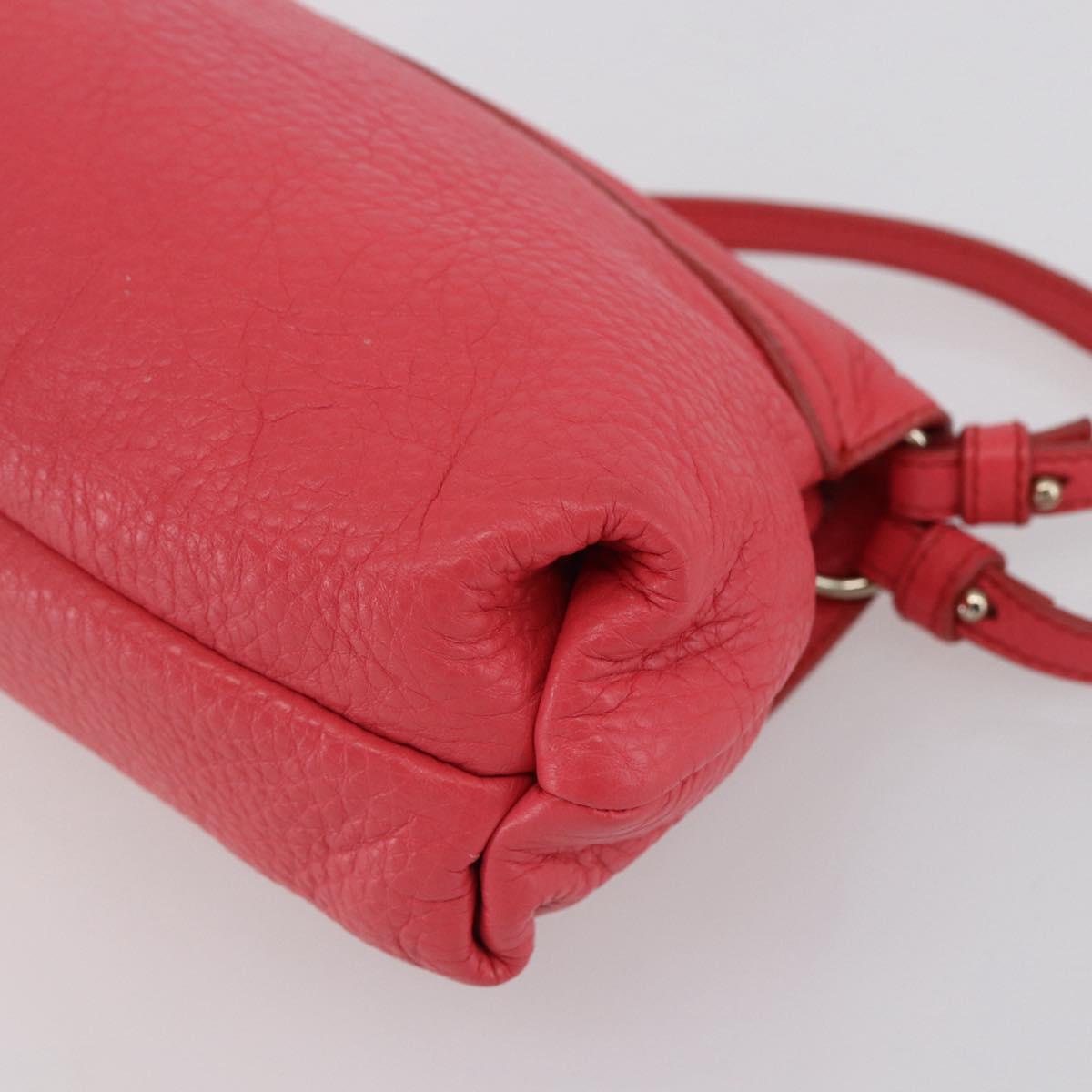 Chloe Lily Hand Bag Leather 2way Pink Silver Auth BA7367V