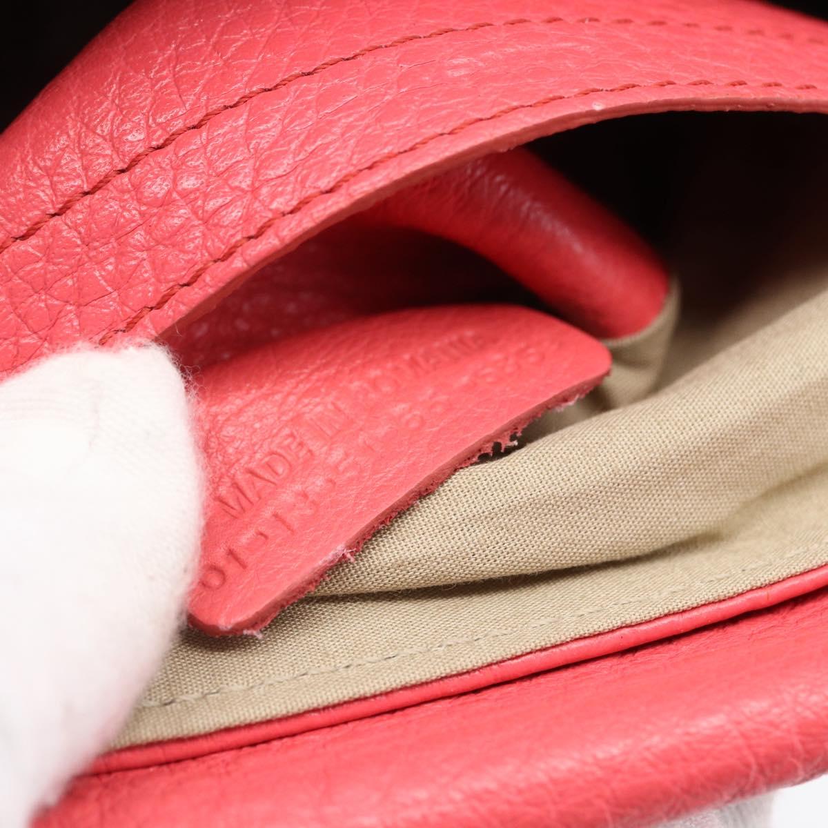 Chloe Lily Hand Bag Leather 2way Pink Silver Auth BA7367V