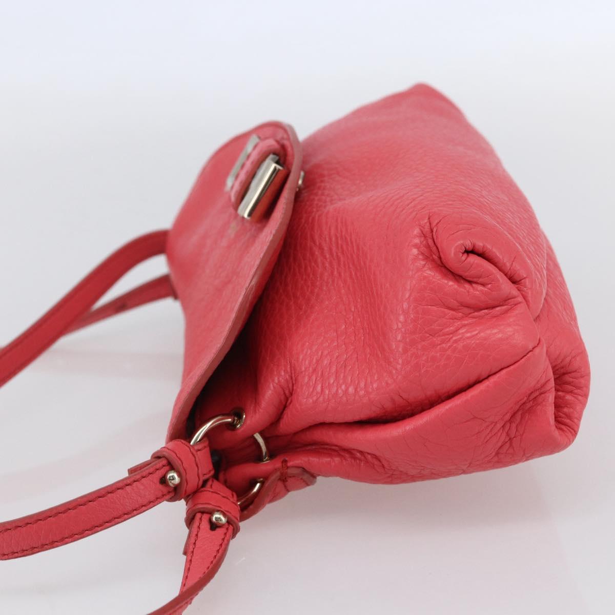 Chloe Lily Hand Bag Leather 2way Pink Silver Auth BA7367V