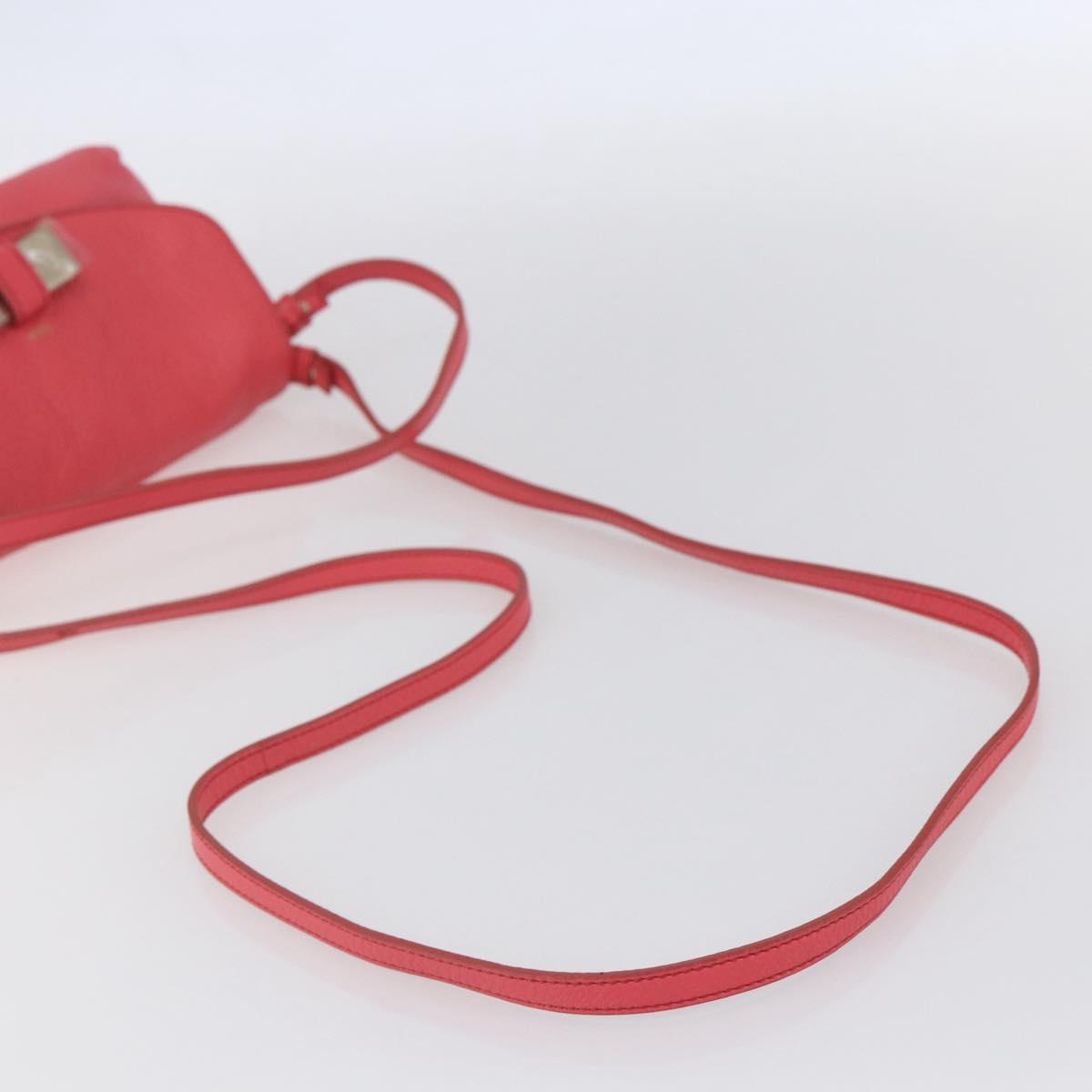 Chloe Lily Hand Bag Leather 2way Pink Silver Auth BA7367V