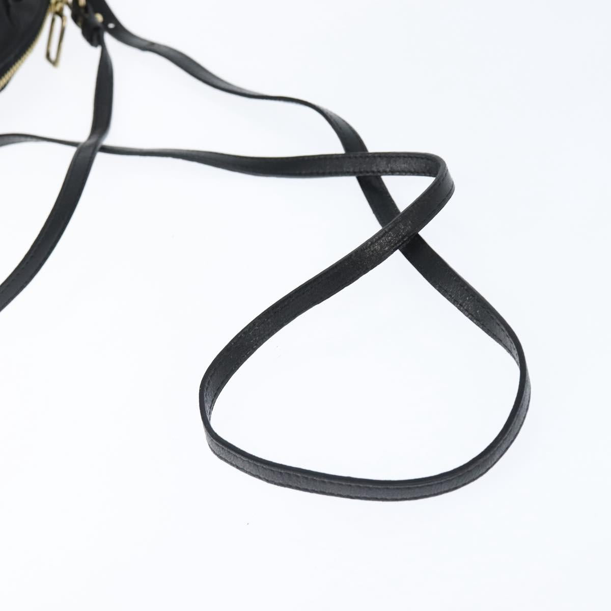 Chloe Hand Bag Leather 2way Black Gold Auth BA7369