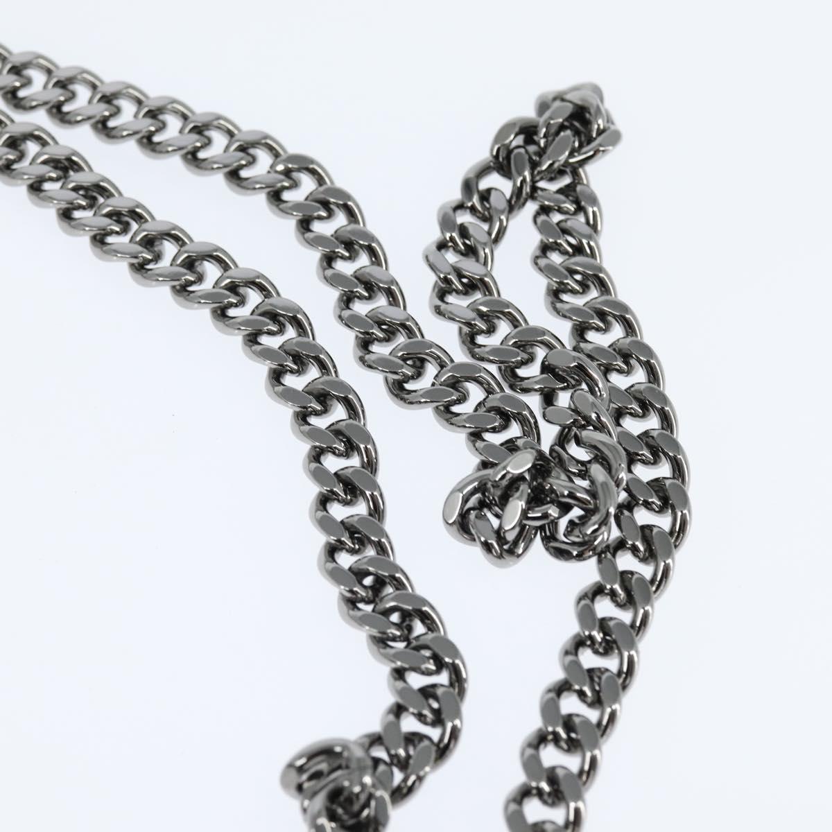 Stella MacCartney Chain Falabella Bag polyester Black Silver 391698 Auth BA7373