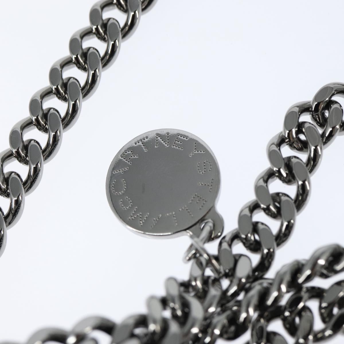 Stella MacCartney Chain Falabella Bag polyester Black Silver 391698 Auth BA7373