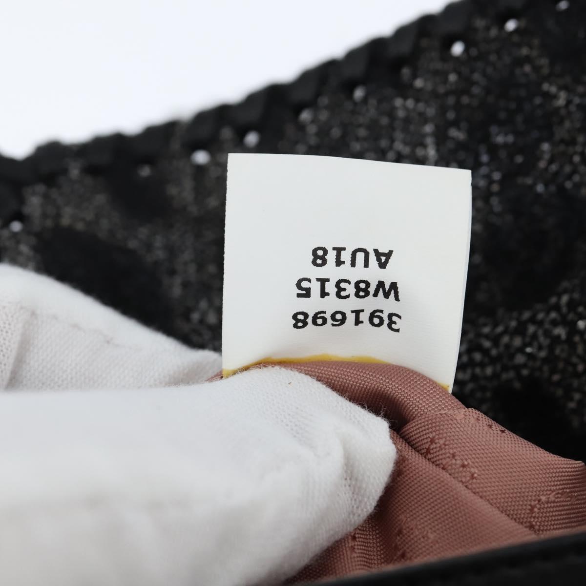 Stella MacCartney Chain Falabella Bag polyester Black Silver 391698 Auth BA7373