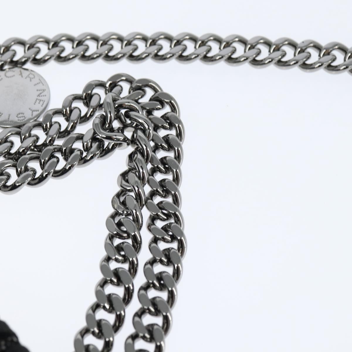 Stella MacCartney Chain Falabella Bag polyester Black Silver 391698 Auth BA7373