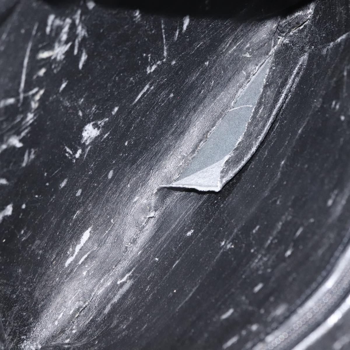 LOEWE Anagram Tote Bag Leather Black Gold Auth BA7376