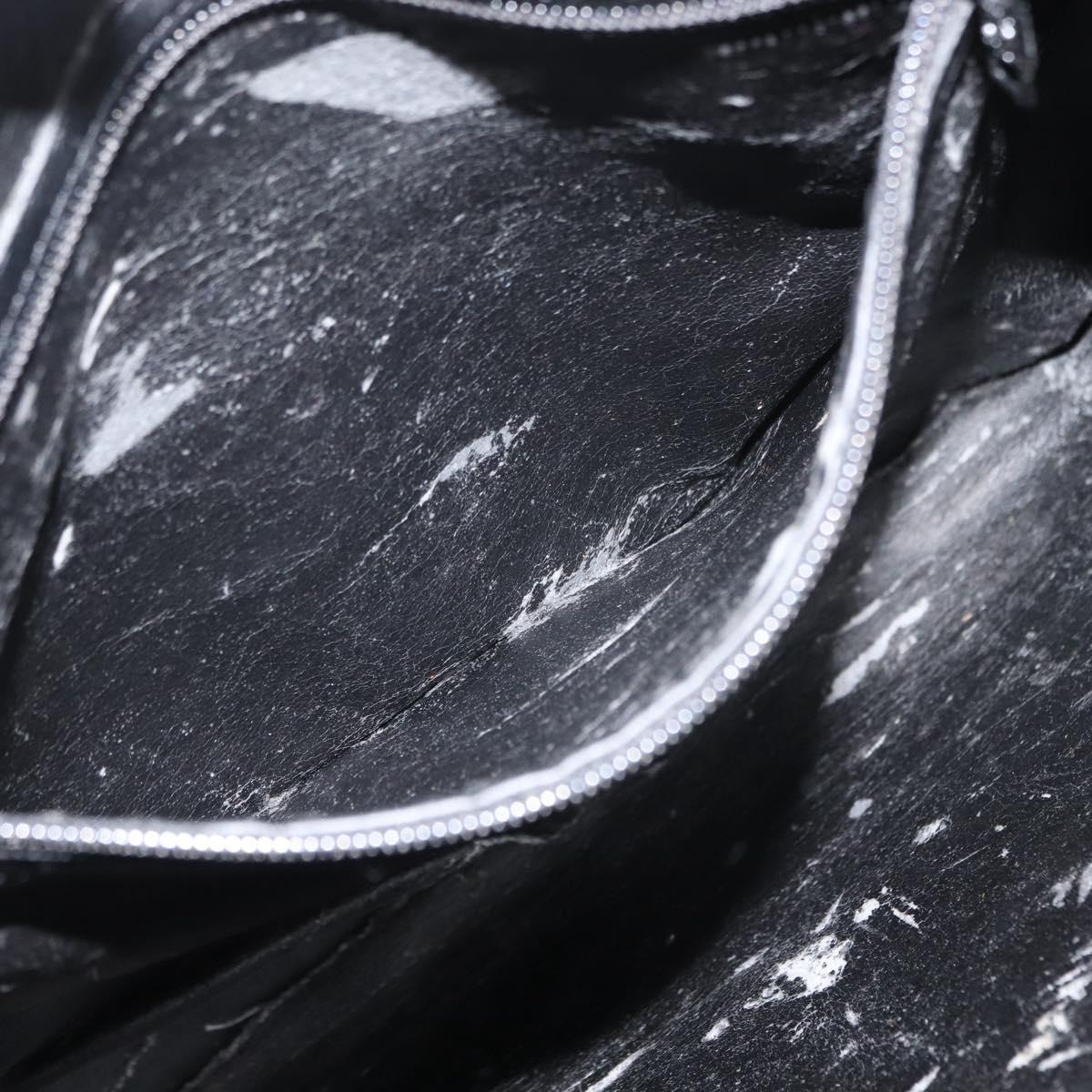 LOEWE Anagram Tote Bag Leather Black Gold Auth BA7376