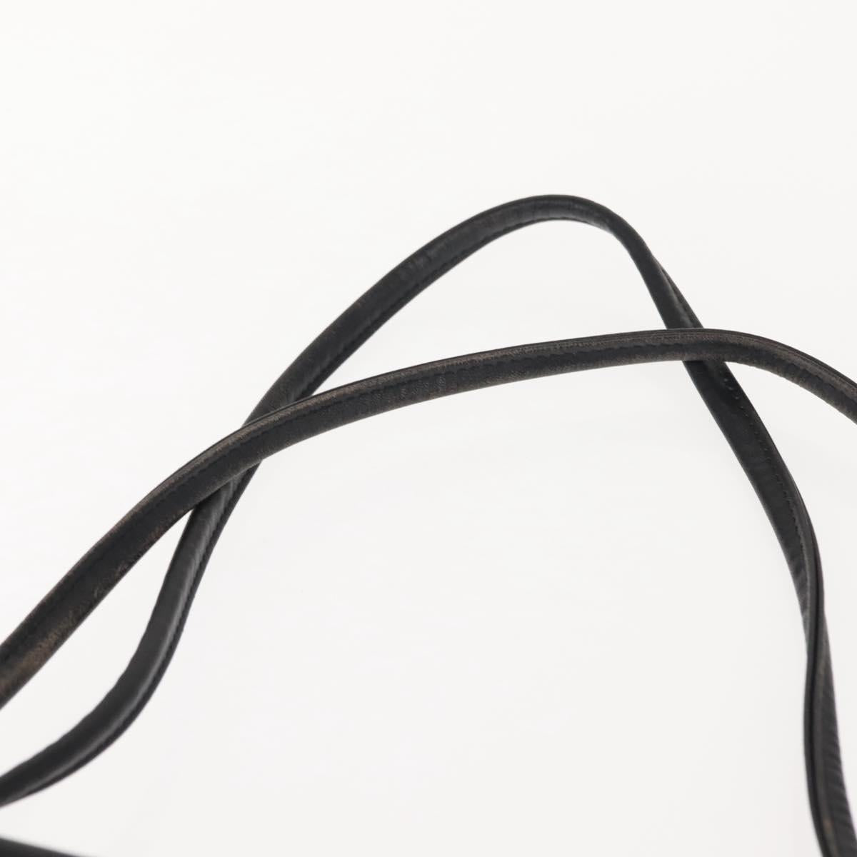 LOEWE Anagram Tote Bag Leather Black Gold Auth BA7376