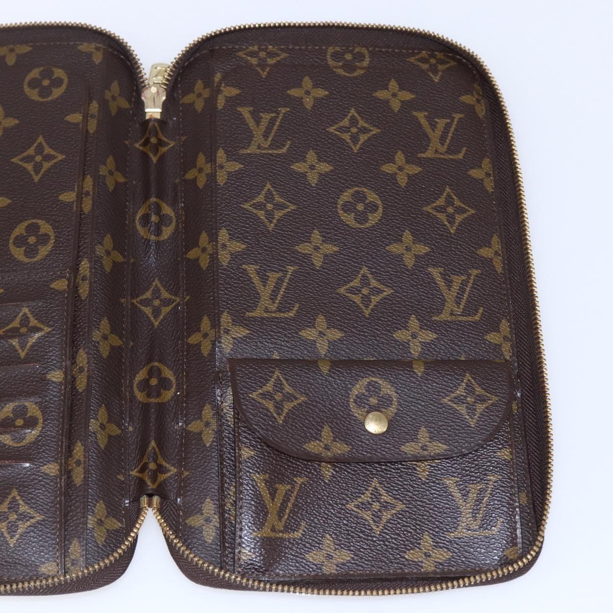 LOUIS VUITTON Monogram Organizer De Voyage Travel Case M60119 LV Auth BA7403