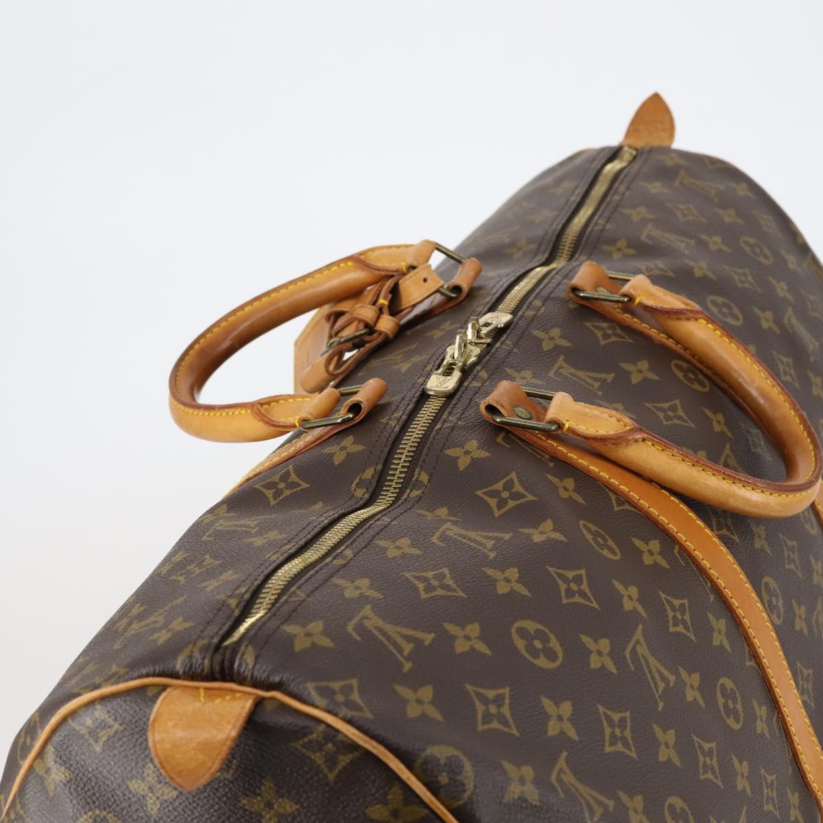 LOUIS VUITTON Monogram Keepall 55 Boston Bag M41424 LV Auth BA7412