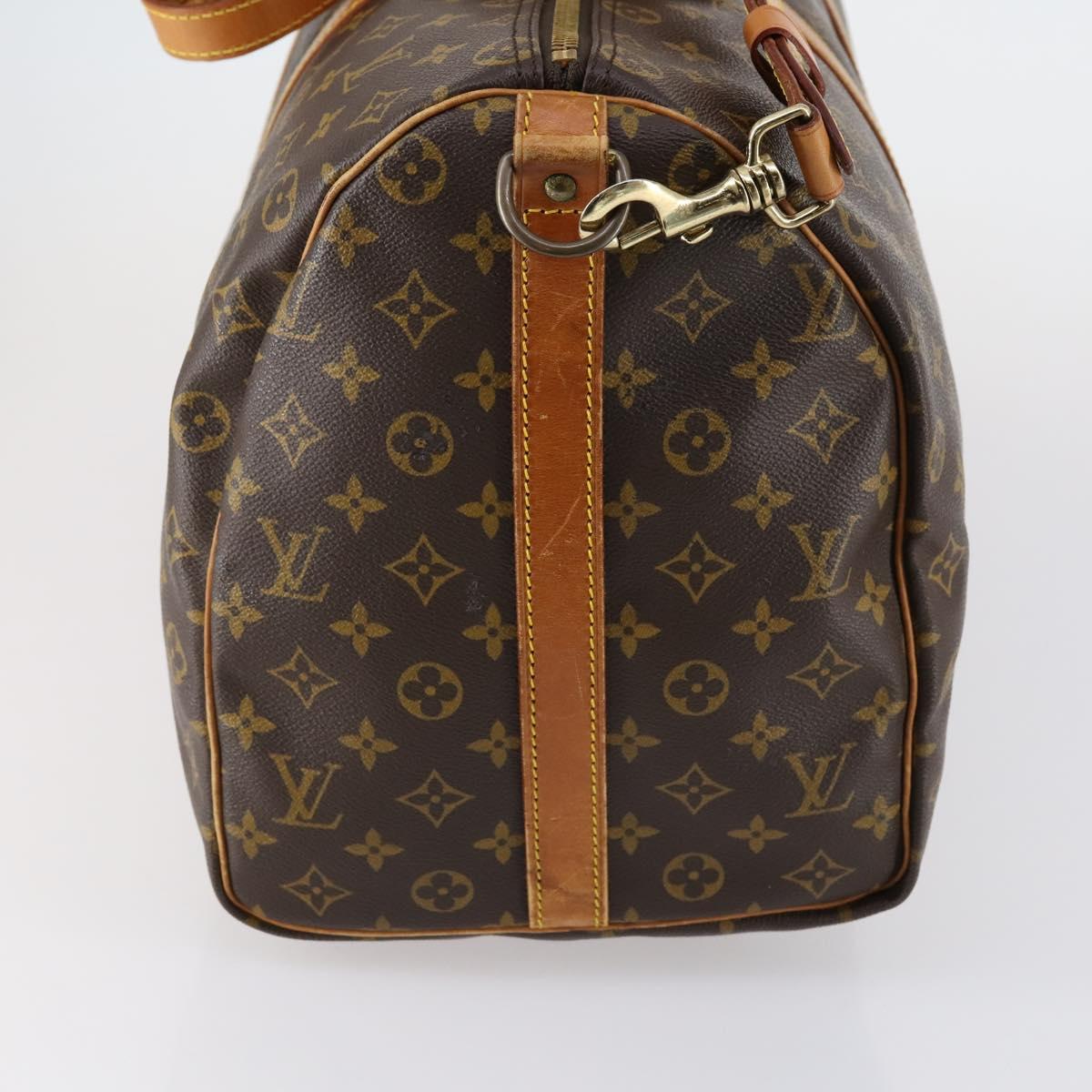 LOUIS VUITTON Monogram Keepall Bandouliere 50 Boston Bag M41416 LV Auth BA7413