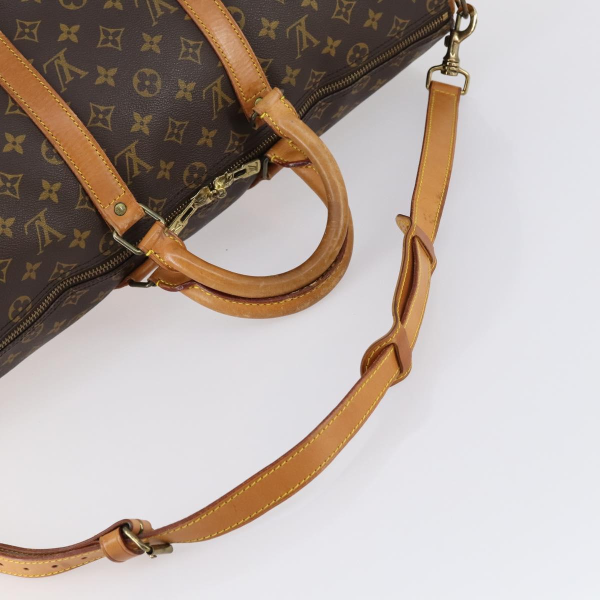 LOUIS VUITTON Monogram Keepall Bandouliere 50 Boston Bag M41416 LV Auth BA7413