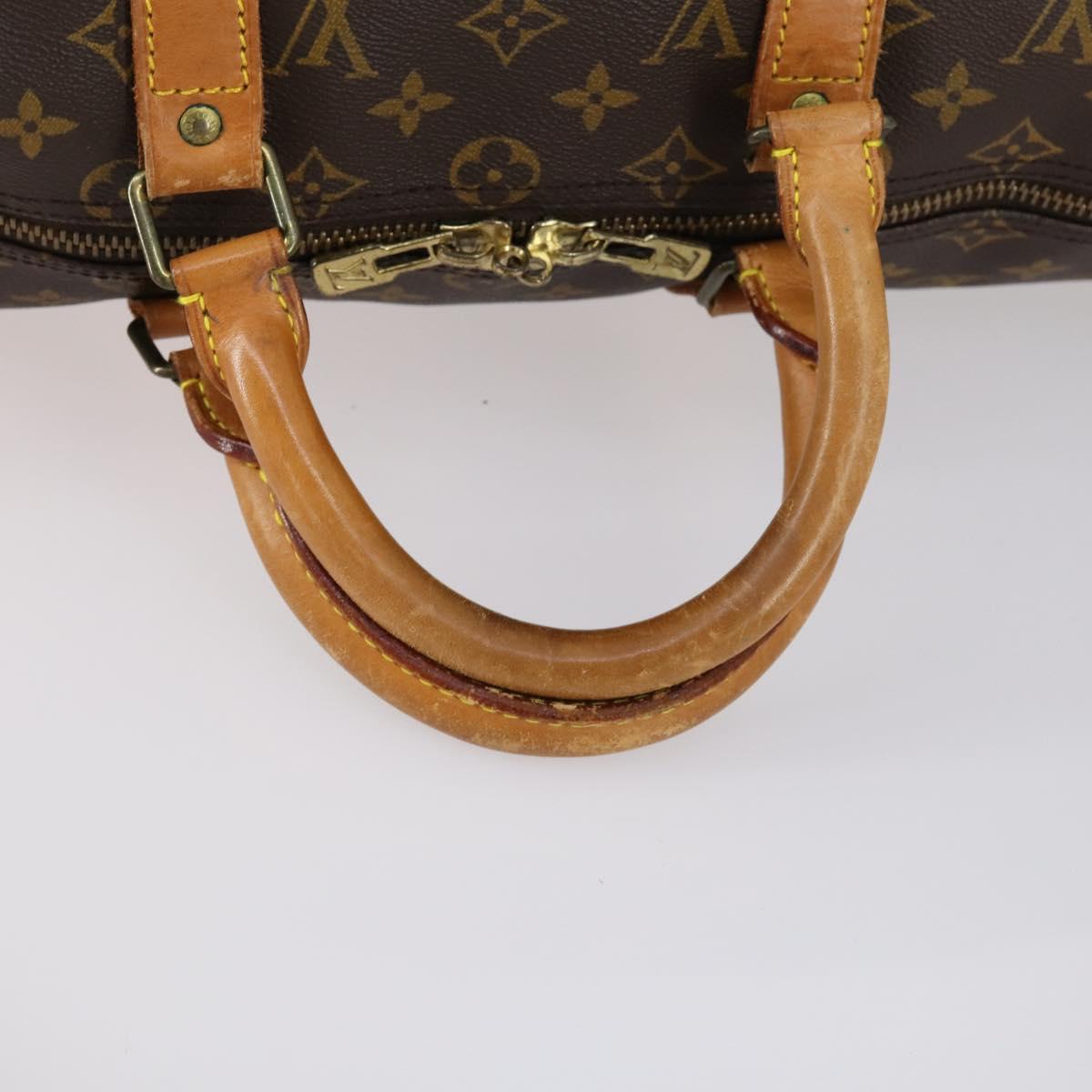 LOUIS VUITTON Monogram Keepall Bandouliere 50 Boston Bag M41416 LV Auth BA7413