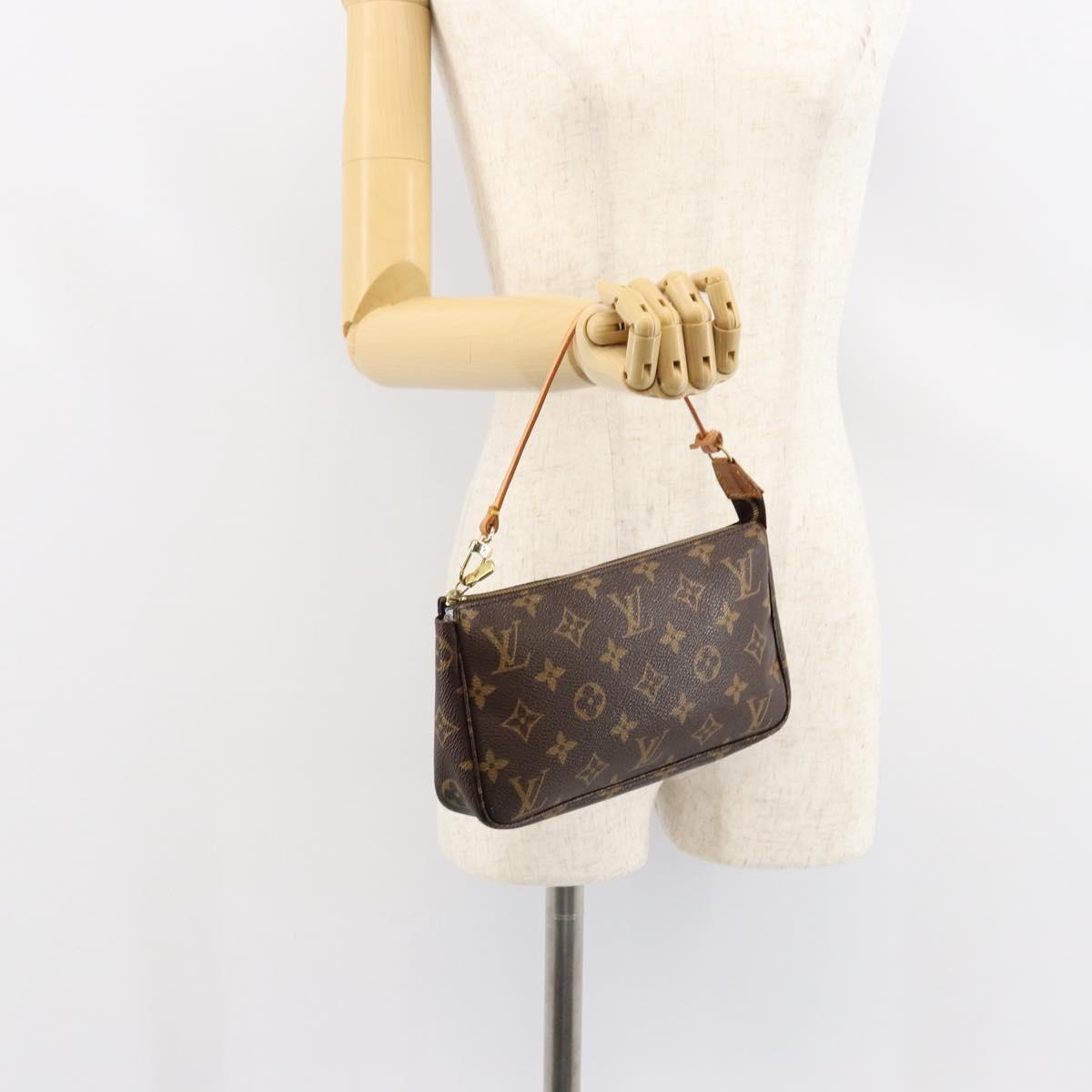 LOUIS VUITTON Monogram Pochette Accessoires Pouch M51980 LV Auth BA7416