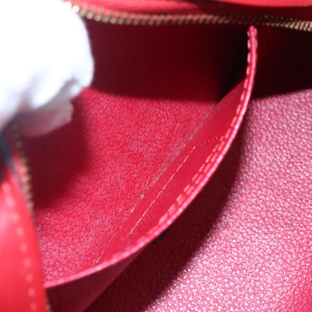 LOUIS VUITTON Epi Dauphine PM Pouch Castilian Red M48447 LV Auth BA7421