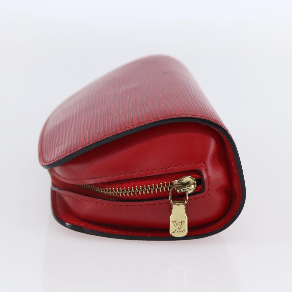 LOUIS VUITTON Epi Dauphine PM Pouch Castilian Red M48447 LV Auth BA7421