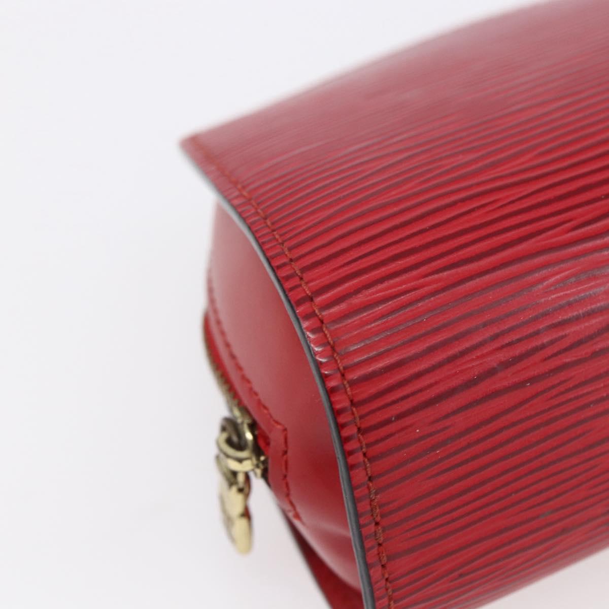 LOUIS VUITTON Epi Dauphine PM Pouch Castilian Red M48447 LV Auth BA7421