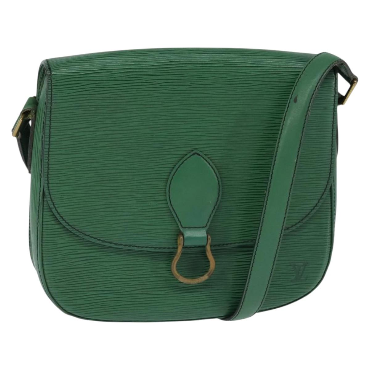 LOUIS VUITTON Epi Saint Cloud GM Shoulder Bag Green M52194 LV Auth BA7423