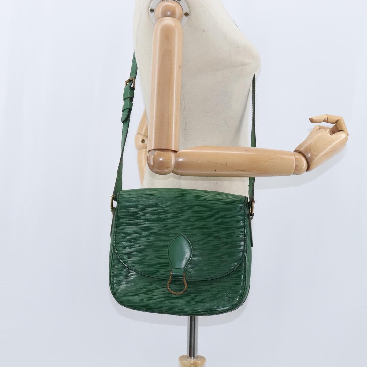 LOUIS VUITTON Epi Saint Cloud GM Shoulder Bag Green M52194 LV Auth BA7423