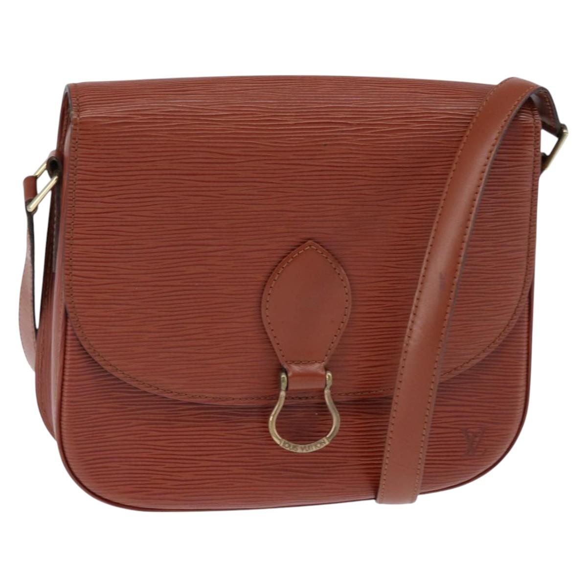LOUIS VUITTON Epi Saint Cloud GM Shoulder Bag Brown M52193 LV Auth BA7424