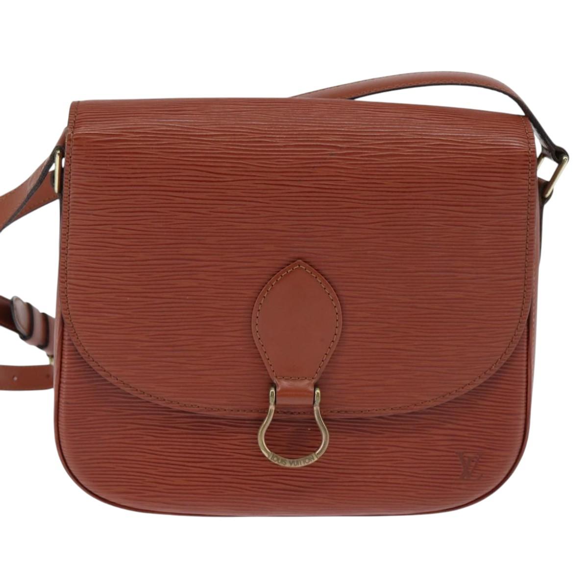 LOUIS VUITTON Epi Saint Cloud GM Shoulder Bag Brown M52193 LV Auth BA7424