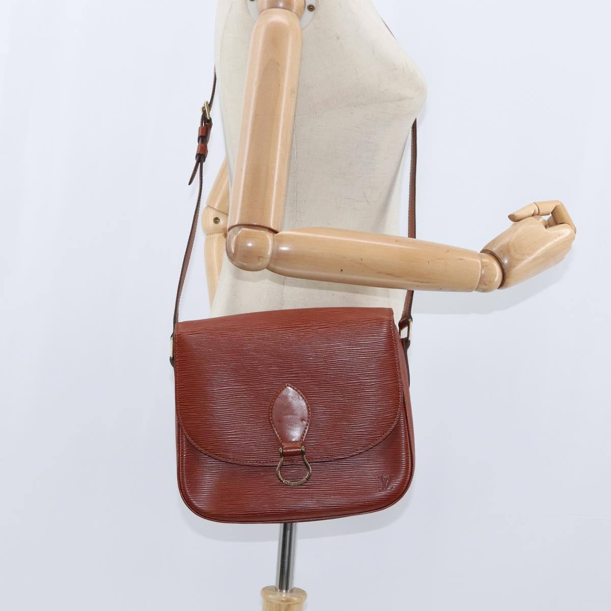 LOUIS VUITTON Epi Saint Cloud GM Shoulder Bag Brown M52193 LV Auth BA7424