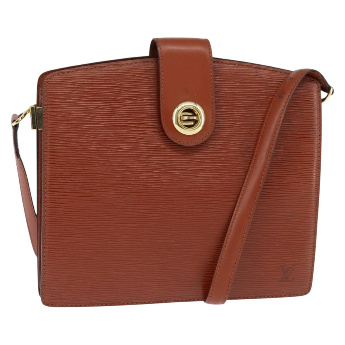 LOUIS VUITTON Epi Capuchin Shoulder Bag Brown M52343 LV Auth BA7425