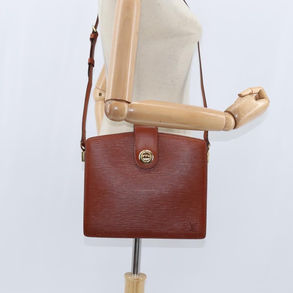 LOUIS VUITTON Epi Capuchin Shoulder Bag Brown M52343 LV Auth BA7425