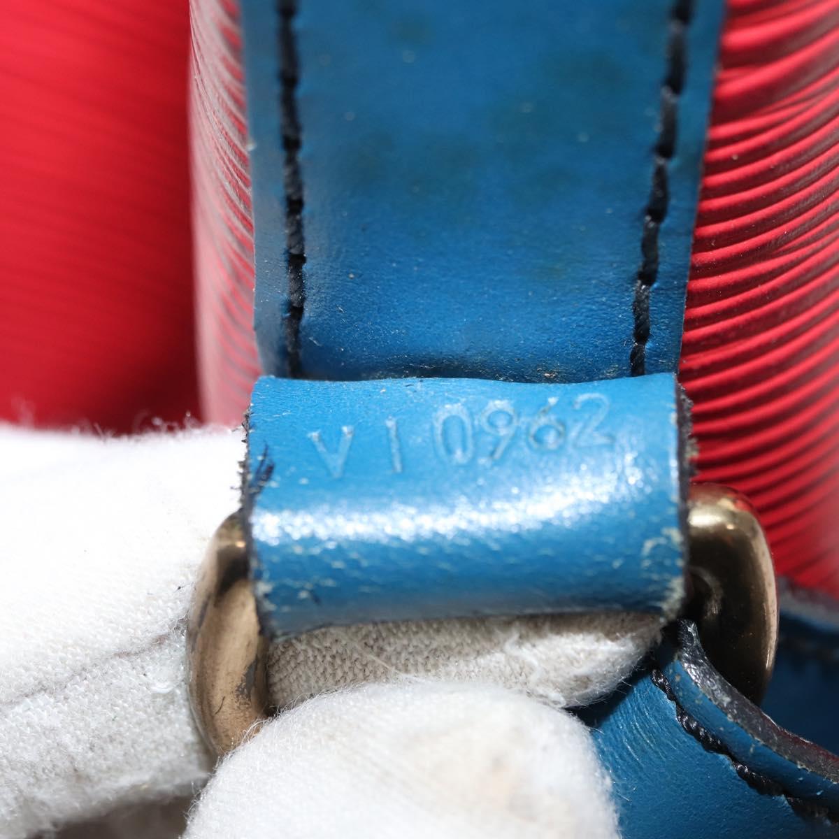 LOUIS VUITTON Epi Tricolor Noe Shoulder Bag Green Blue Red M44084 LV Auth BA7431