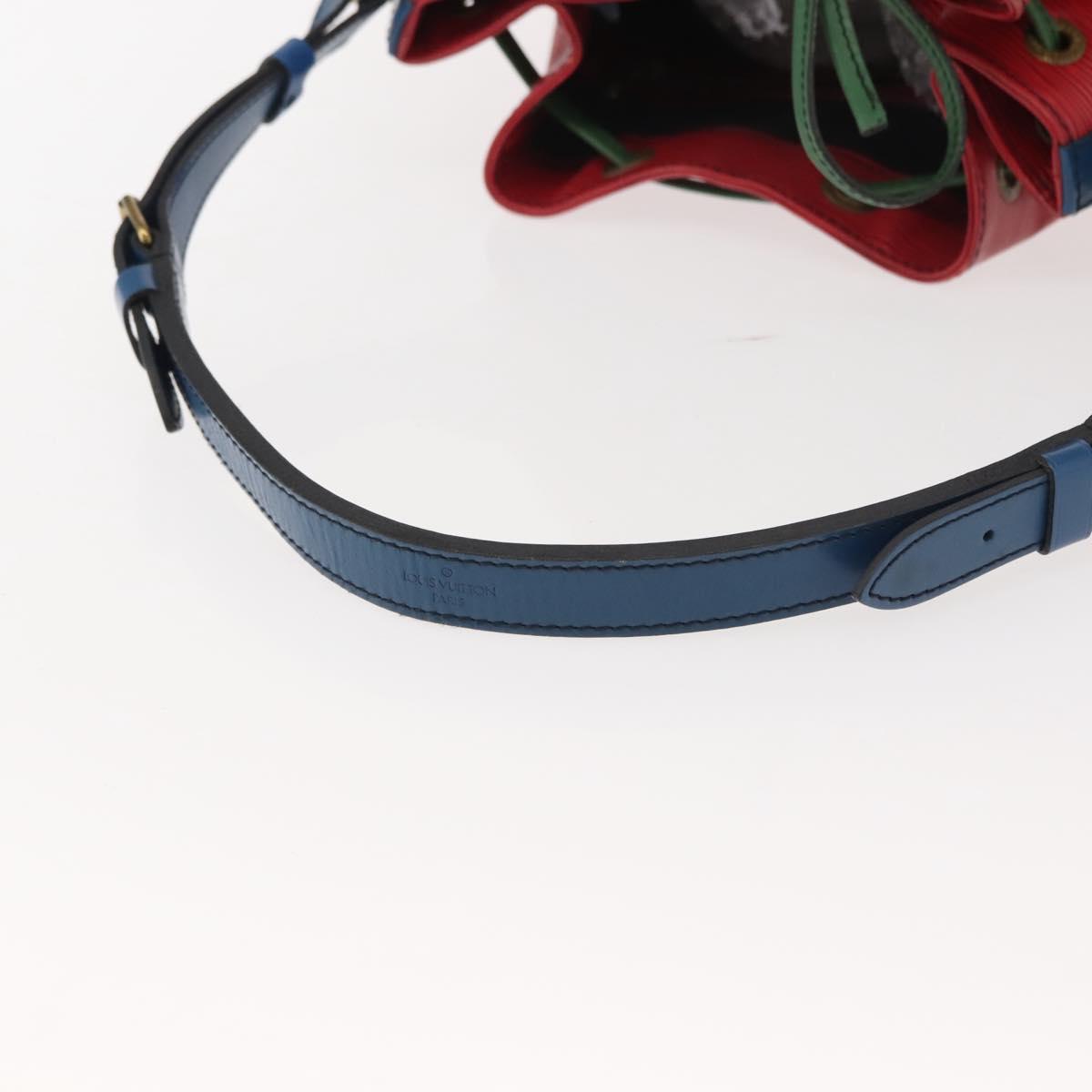 LOUIS VUITTON Epi Tricolor Noe Shoulder Bag Green Blue Red M44084 LV Auth BA7431