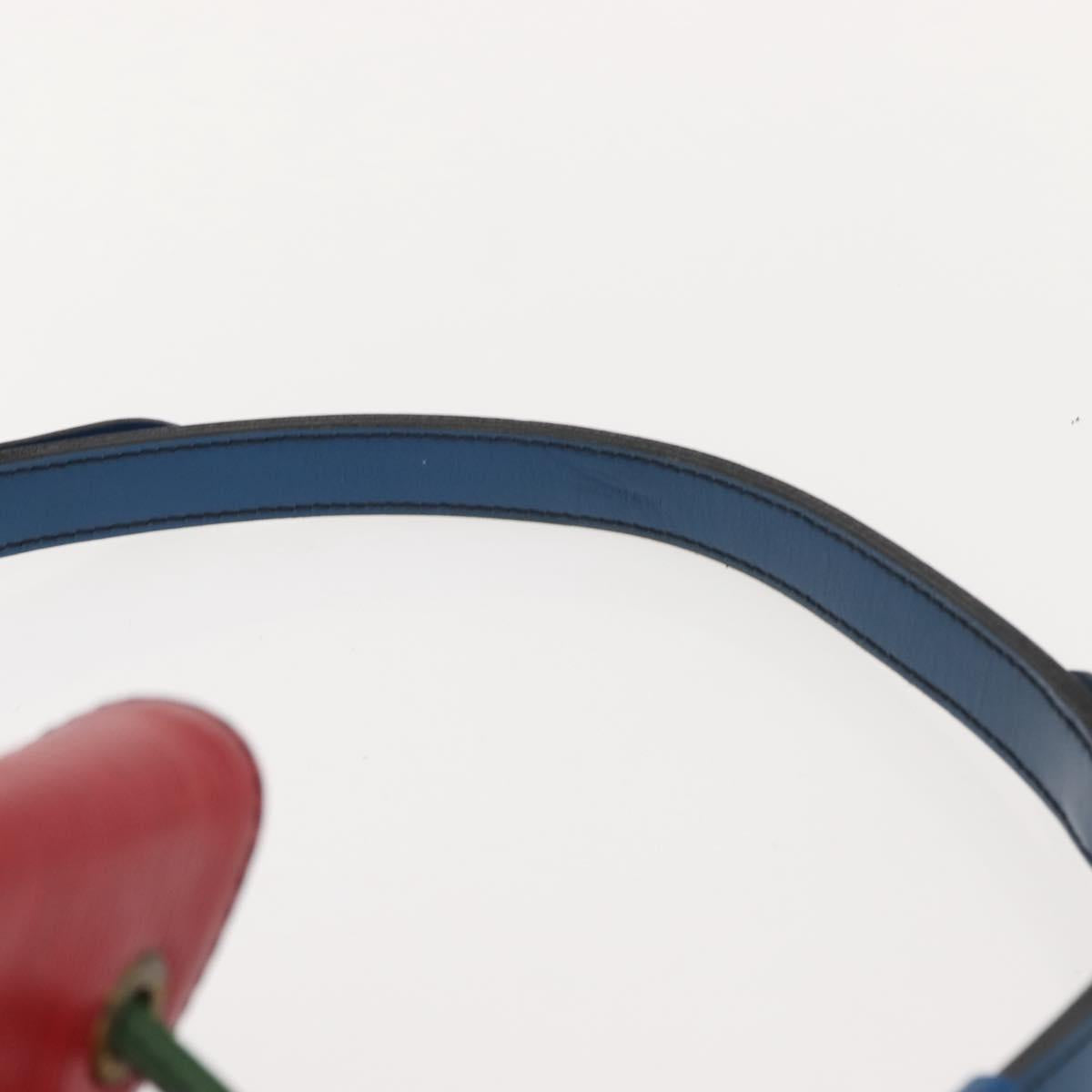 LOUIS VUITTON Epi Tricolor Noe Shoulder Bag Green Blue Red M44084 LV Auth BA7431